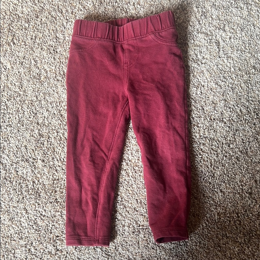 Cat & Jack Kids Maroon Leggings